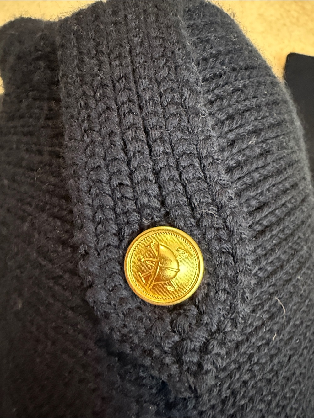 Polo Ralph Lauren Merino Sweater Blazer Hunter Navy Medium - Picture 15 of 16